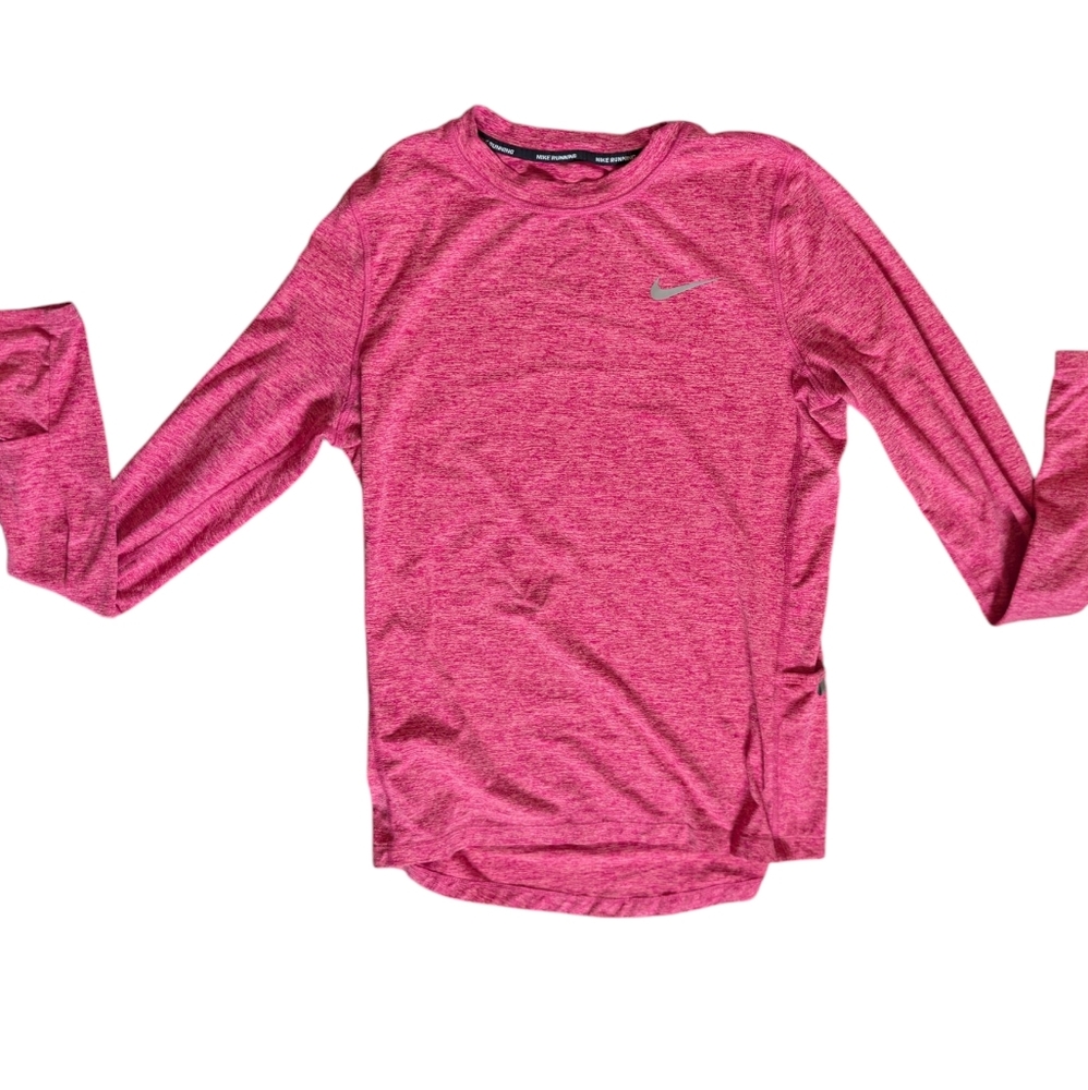 Nike Pink Long Sleeve Women's Dri-fit Athletic Shirt Xs